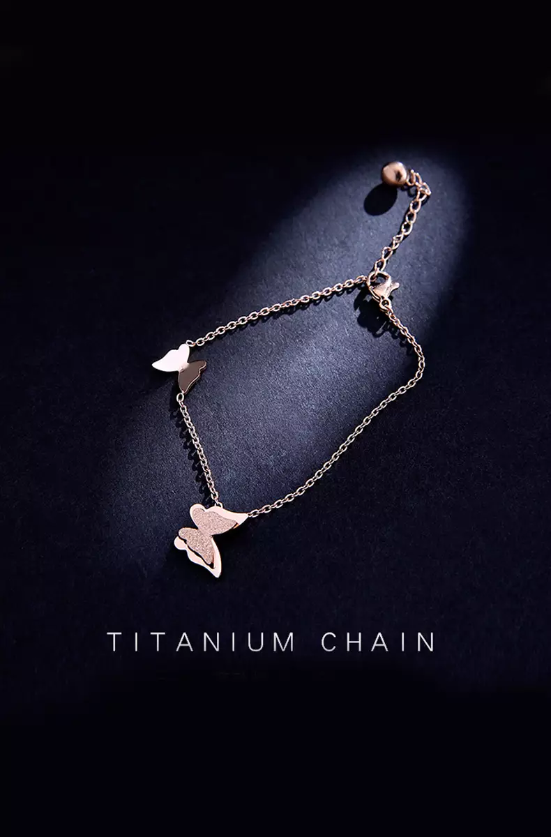 Queen Alexandra Butterfly Bracelet in Rose Gold