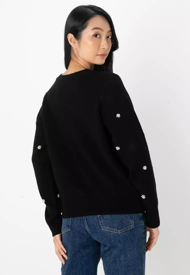 Bella Life Long Sleeve Pearl Sweater