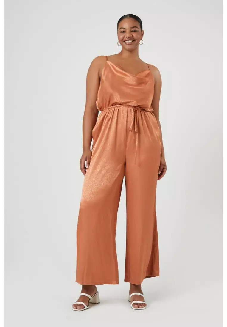 Forever 21 orange jumpsuit hotsell