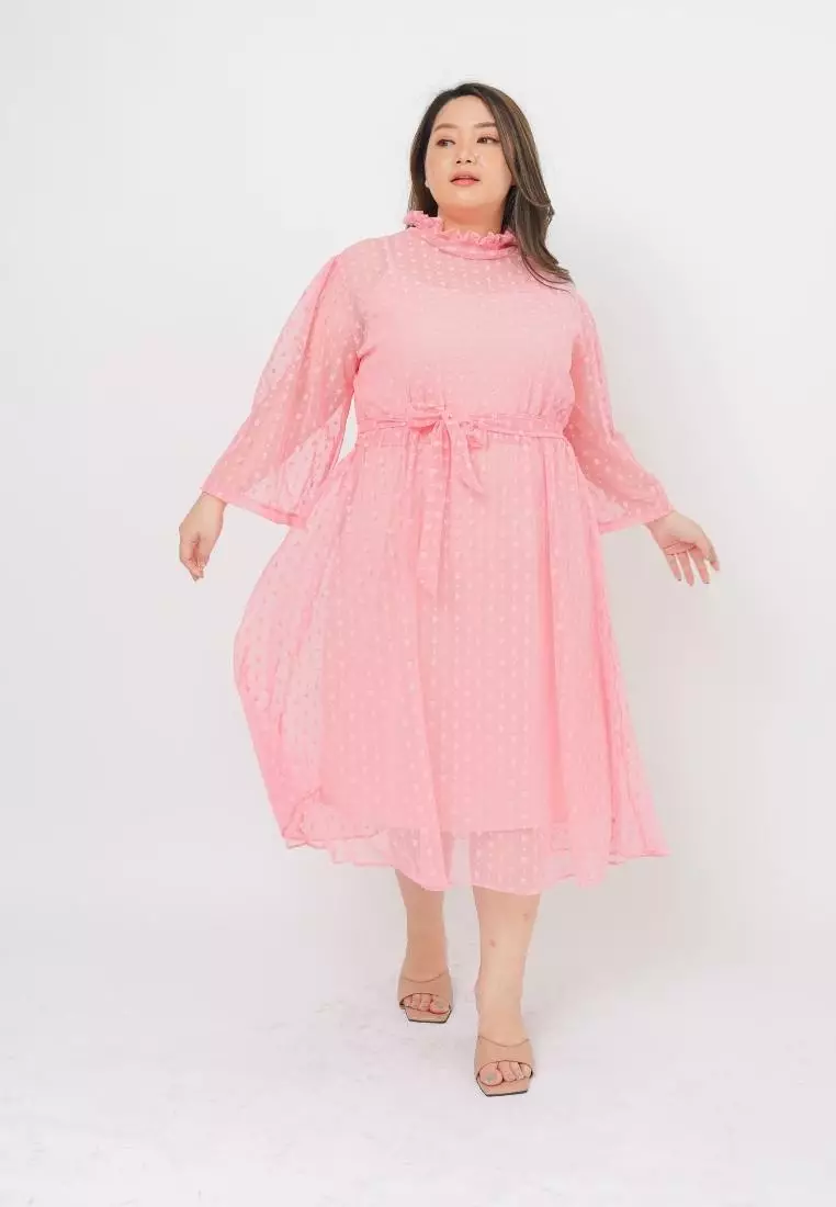 Plus Size Party Dress Holly Pink