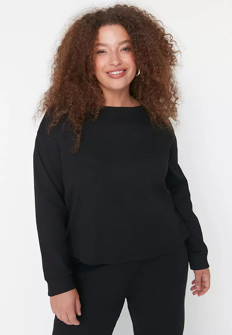 Plus Size Knitted Pajamas Set