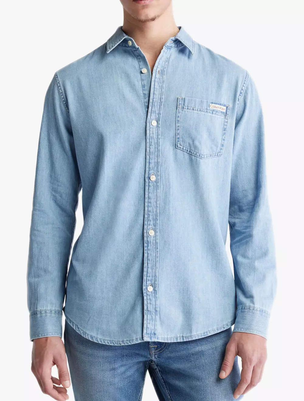 Calvin Klein Mens Denim Button Down Calvin Klein Jeans Button Up