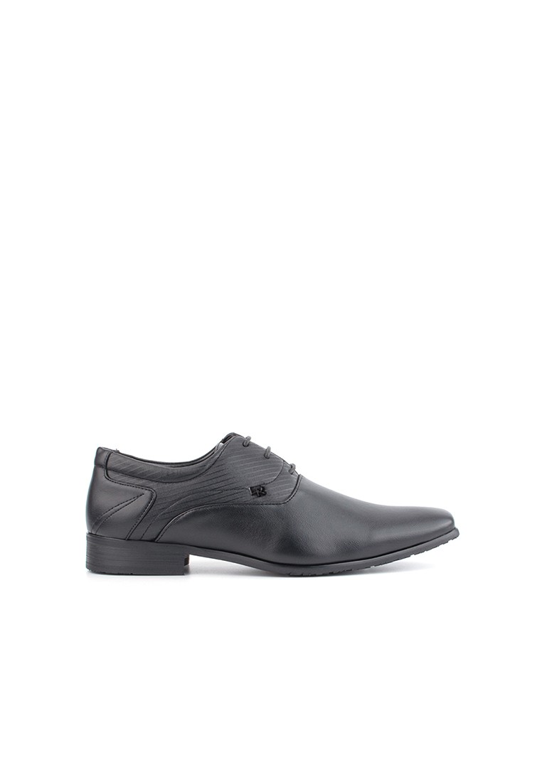 LR LARRIE Men's Plain Toe Closed Lace Business Shoes