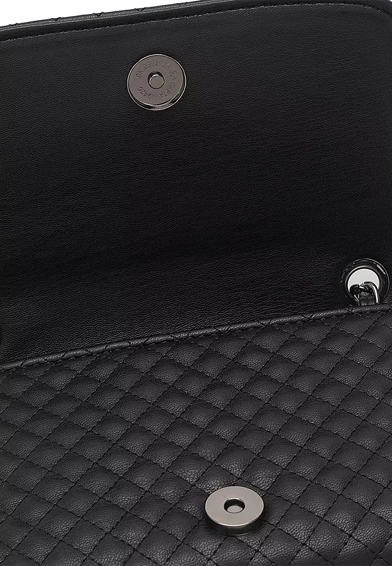 Quilted Sling Bag / Crossbody Bag - Black