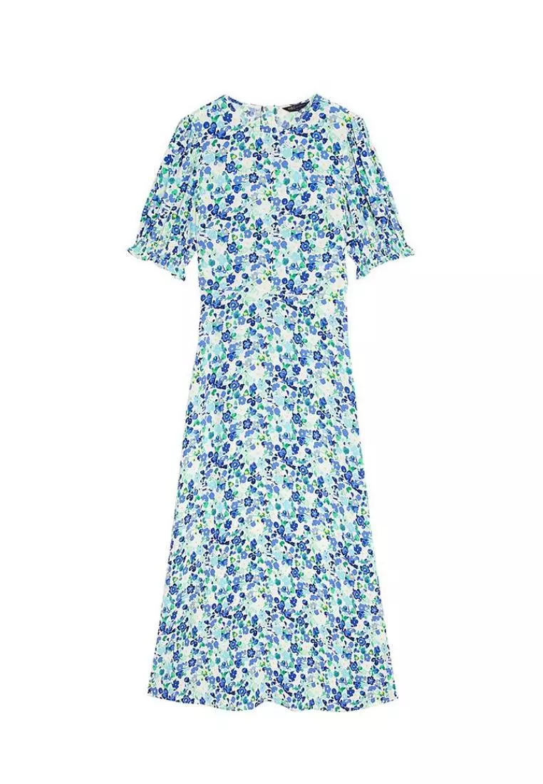 Buy MARKS & SPENCER M&S Floral Midaxi Tea Dress 2023 Online | ZALORA ...