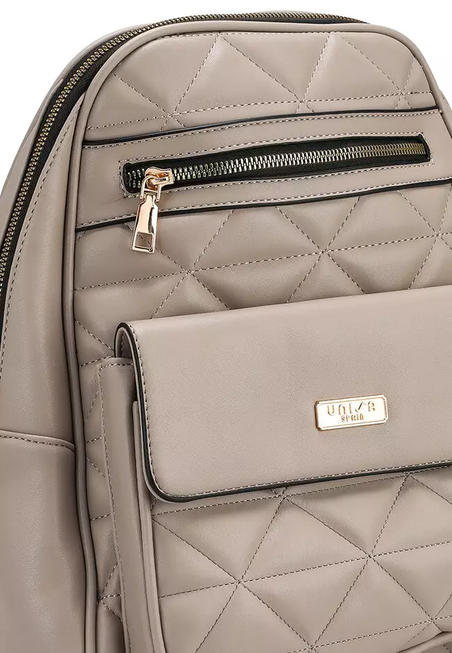 Quilted Backpack With Front Pocket