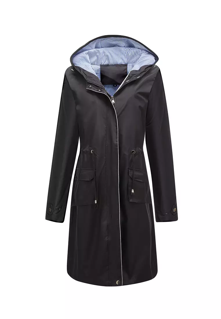 Buy HAPPY FRIDAYS Thin Overknee Trench Coat AD-FL220 Online | ZALORA