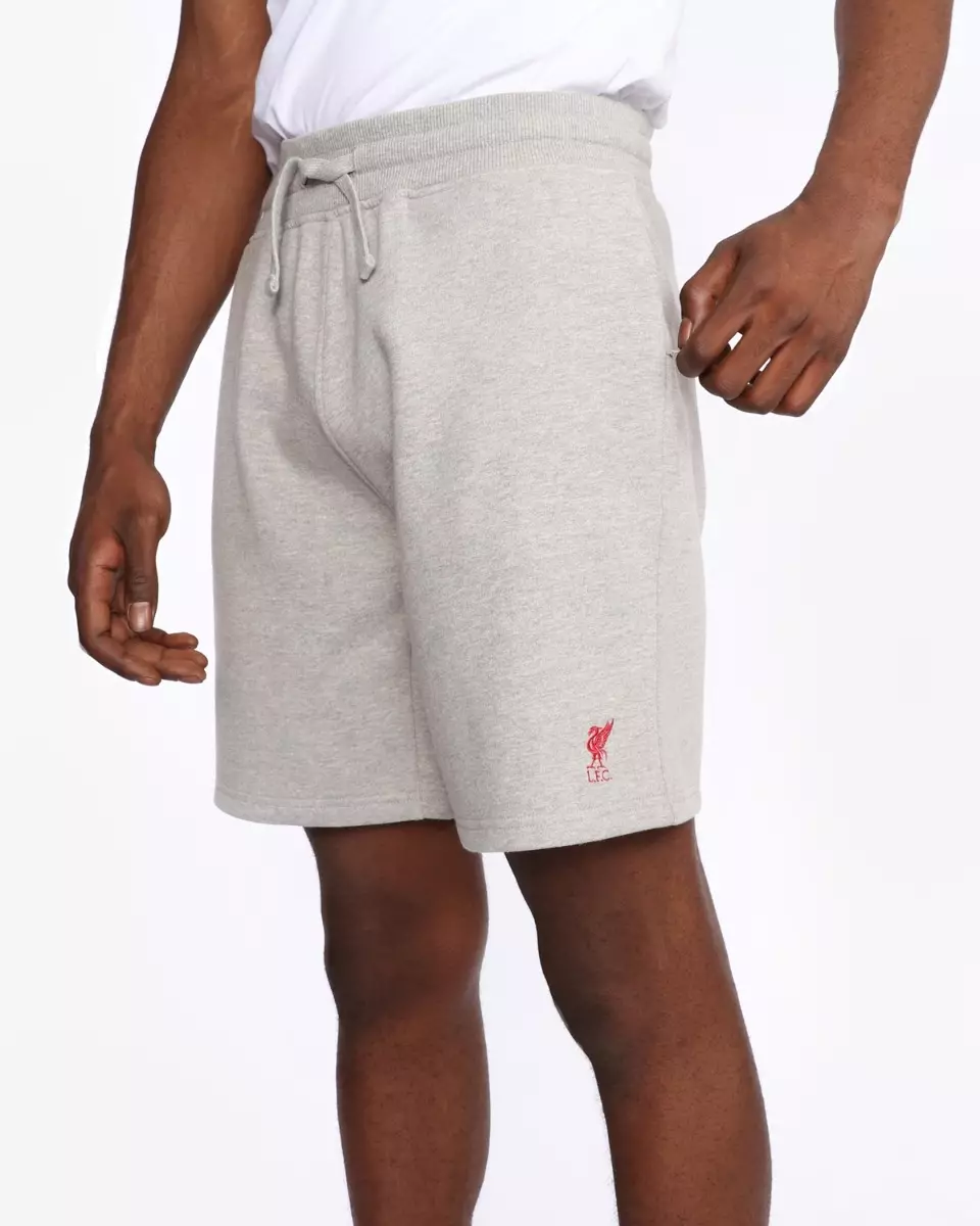Liverpool FC LFC Grey Marl Sweat Short - Official LFC Celana Original Pria