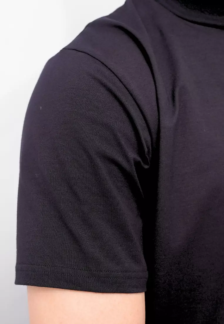 Ryusei Fitted Tee High Neck Neo Flex - Kaos Pria High Neck Slim Fit Premium