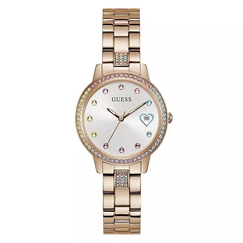 Guess GW0657L3 Three of Hearts Rosegold White Love