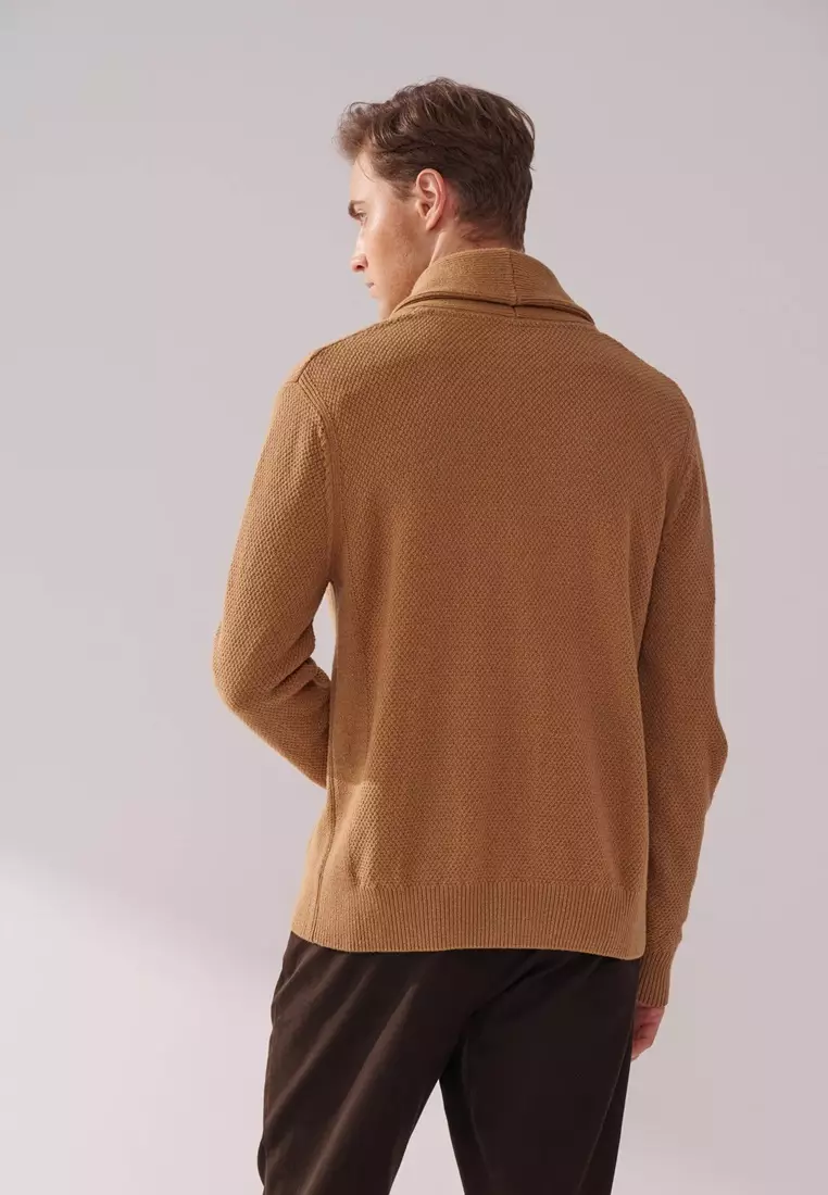 Brown Apricot Jersey Cardigan