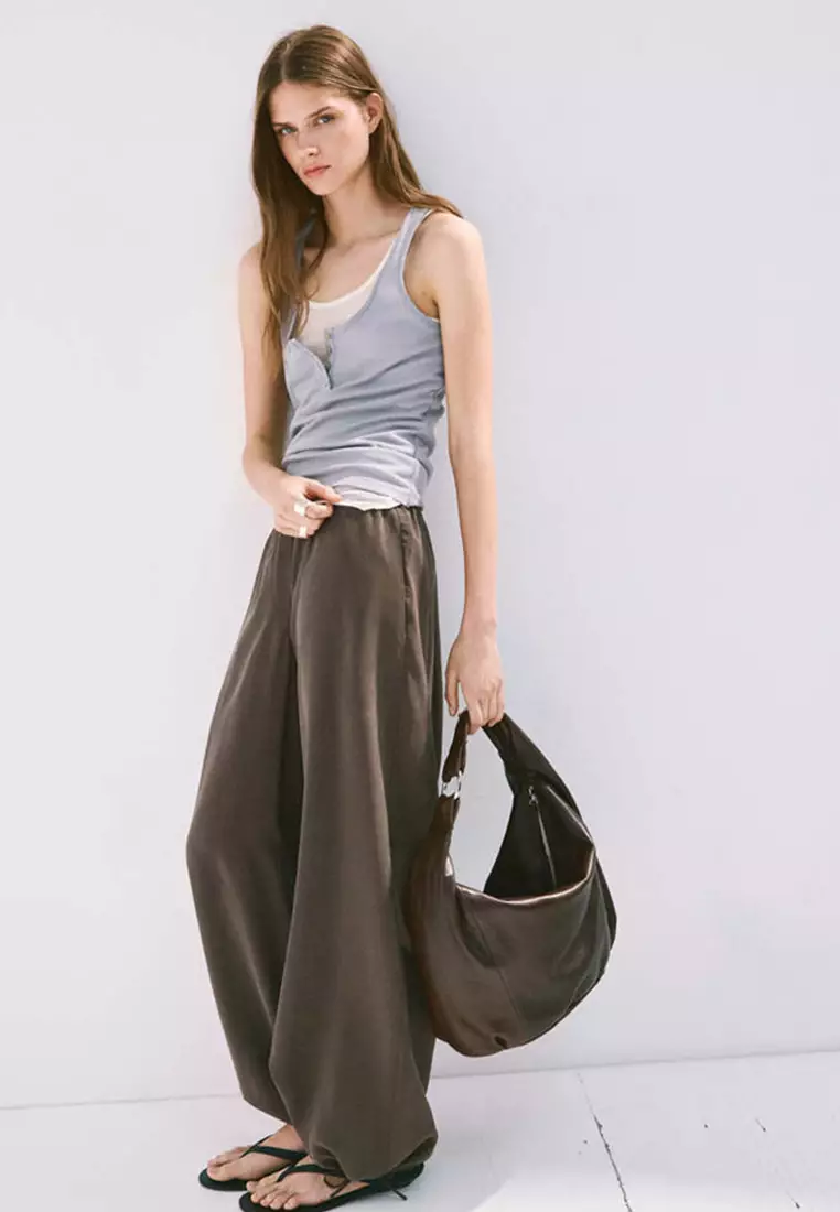 Elastic Waist Harem Pants