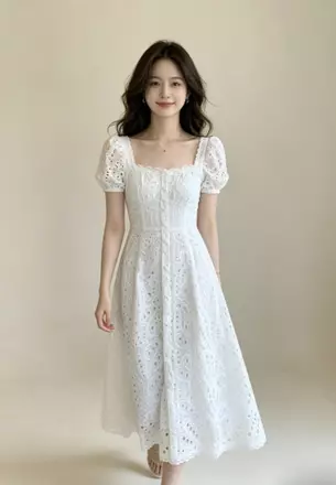 knee length dresses for ladies Delilah Lace Dress – K & Company main image 1