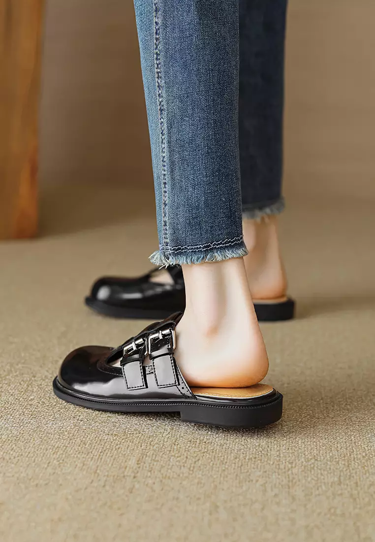 Double Strap Brogue Mules WW939-39