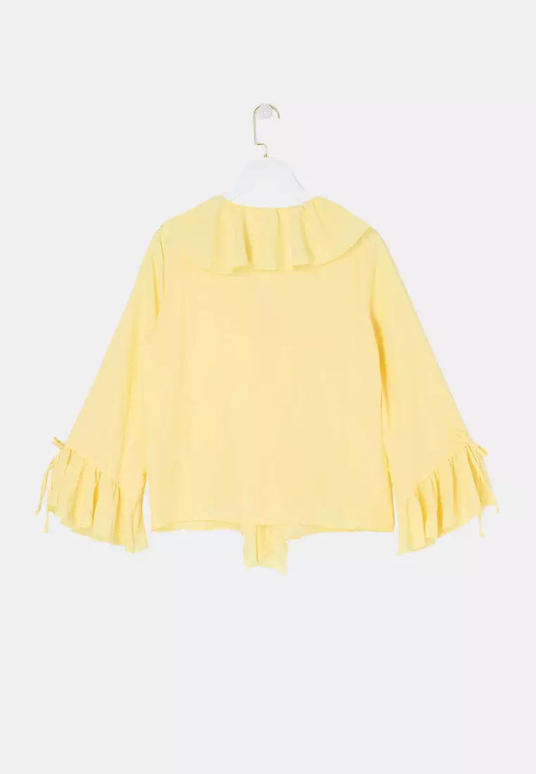 Ruffle Detailed Woven Blouse