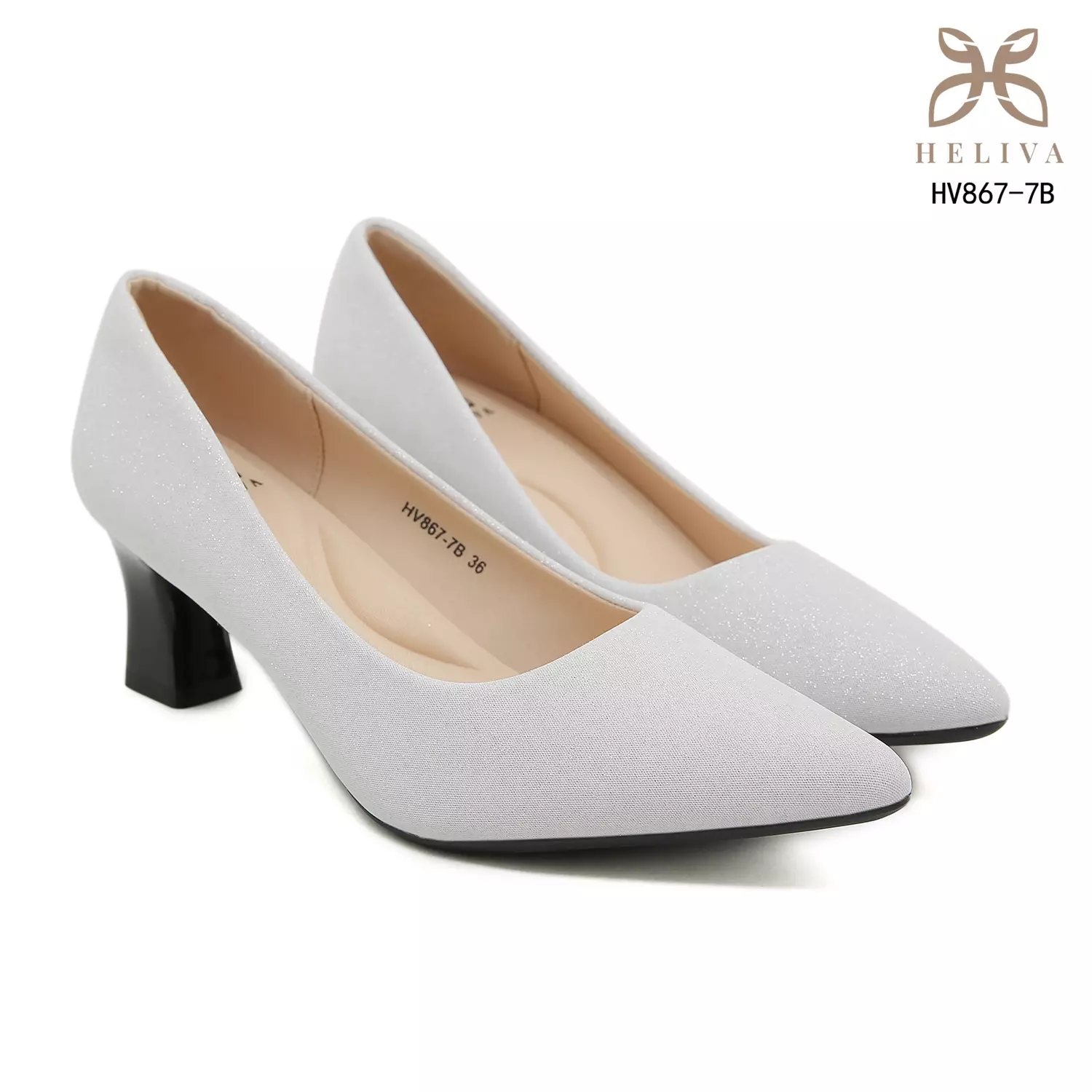 Heliva Lumina Subtle Sparkle Matte Heels 5.5cm HV867-7B