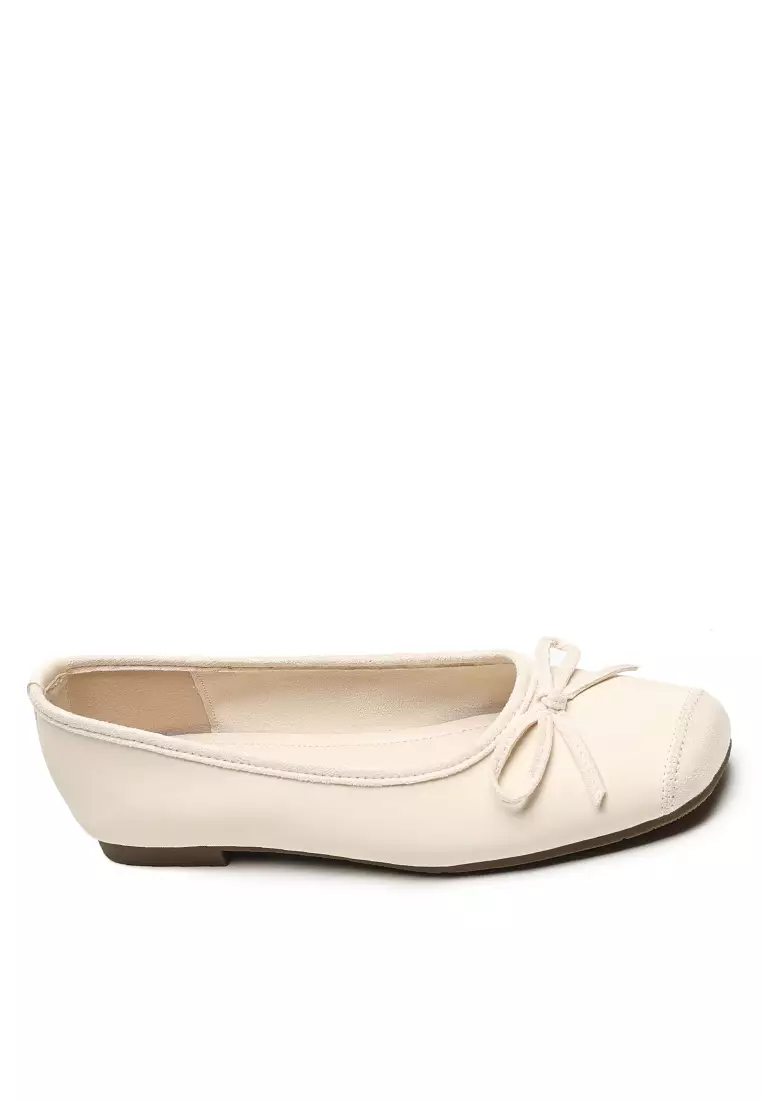 Discount on Twenty Eight Shoes  shoes - SKU: Bow Microfiber Leather Flat Shoes WW336-10