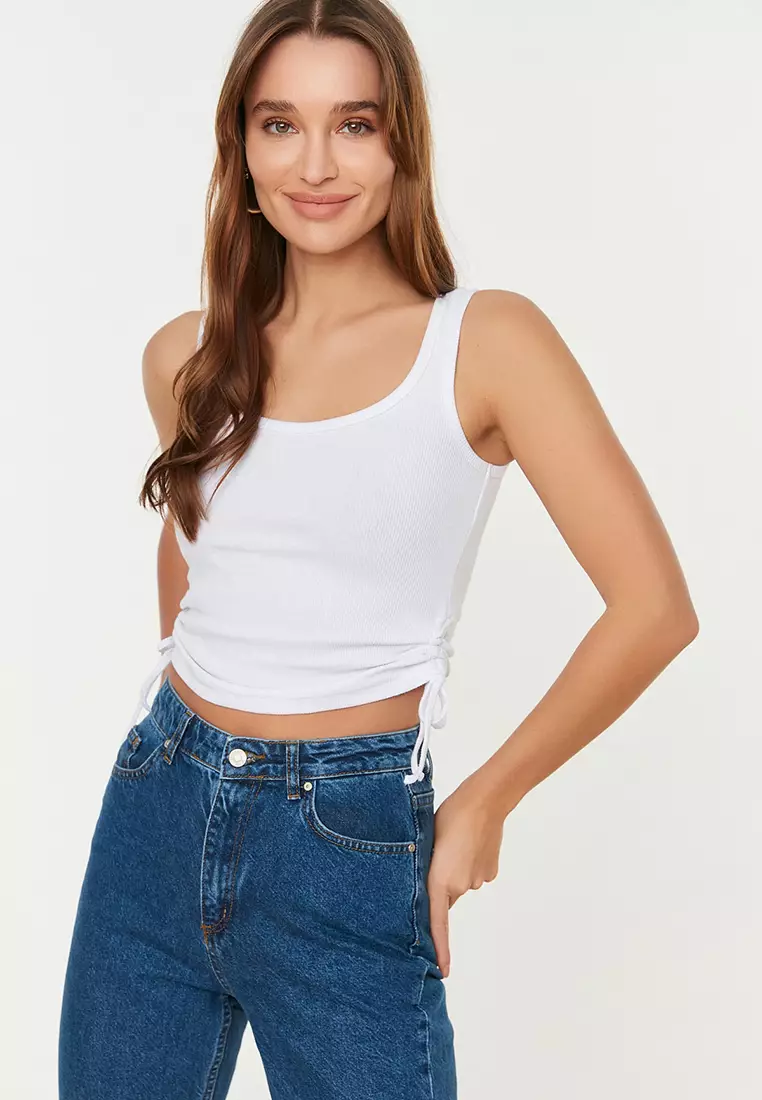 2 Packs Ruched Tank Tops