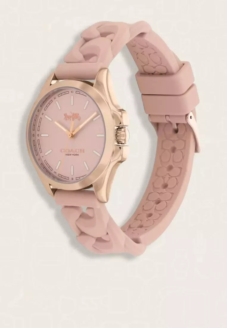 Jam Tangan Wanita Coach Libby Rubber Watch Pink