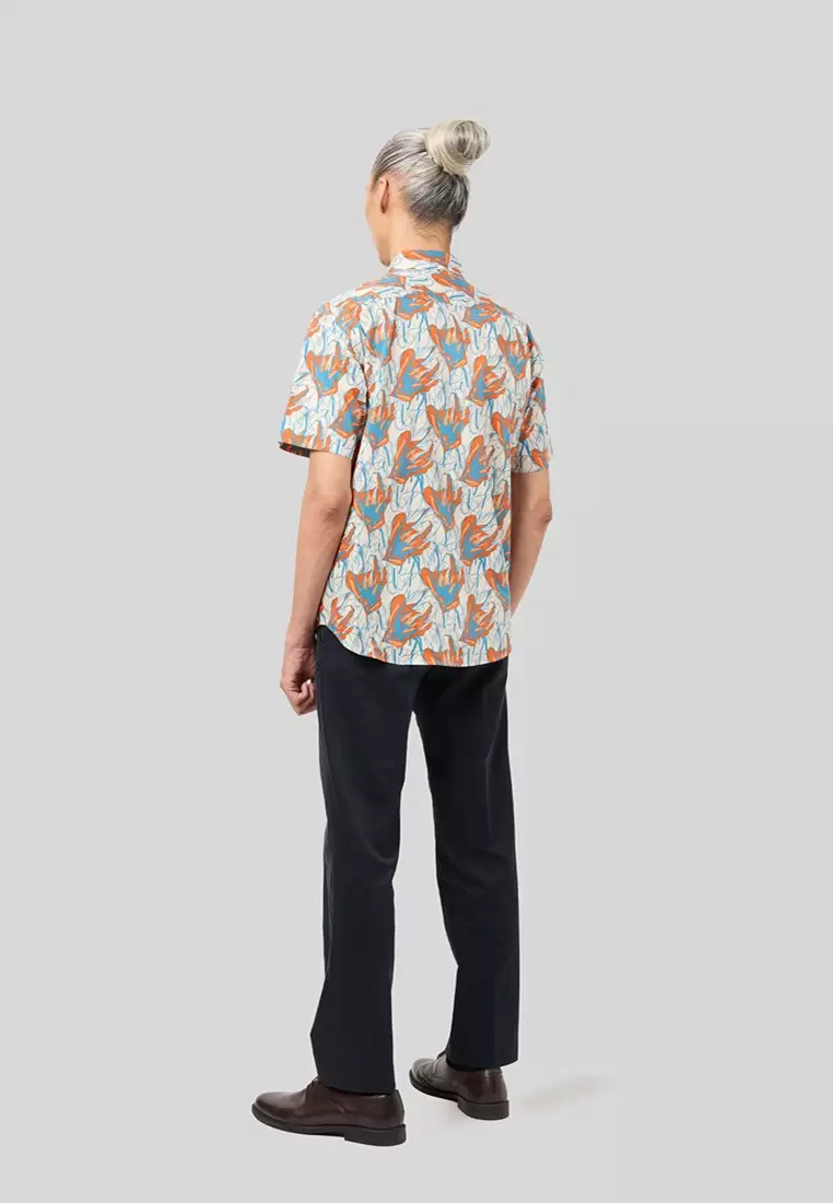 Nusantara Slim Fit Everlast Blossom in Blue Turmeric