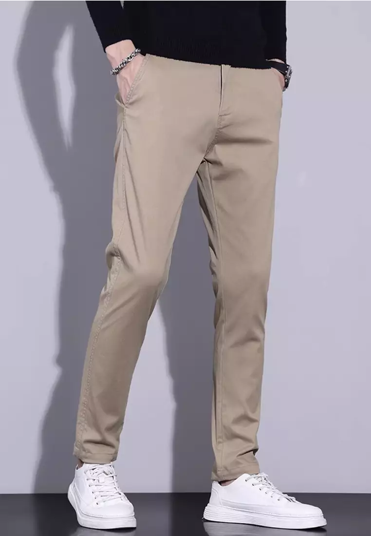 型男直腳斜布褲