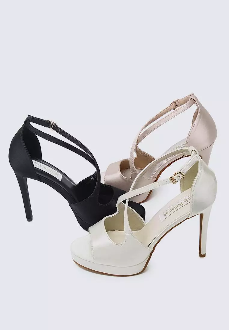 Louise Comfy Heels In Champagne