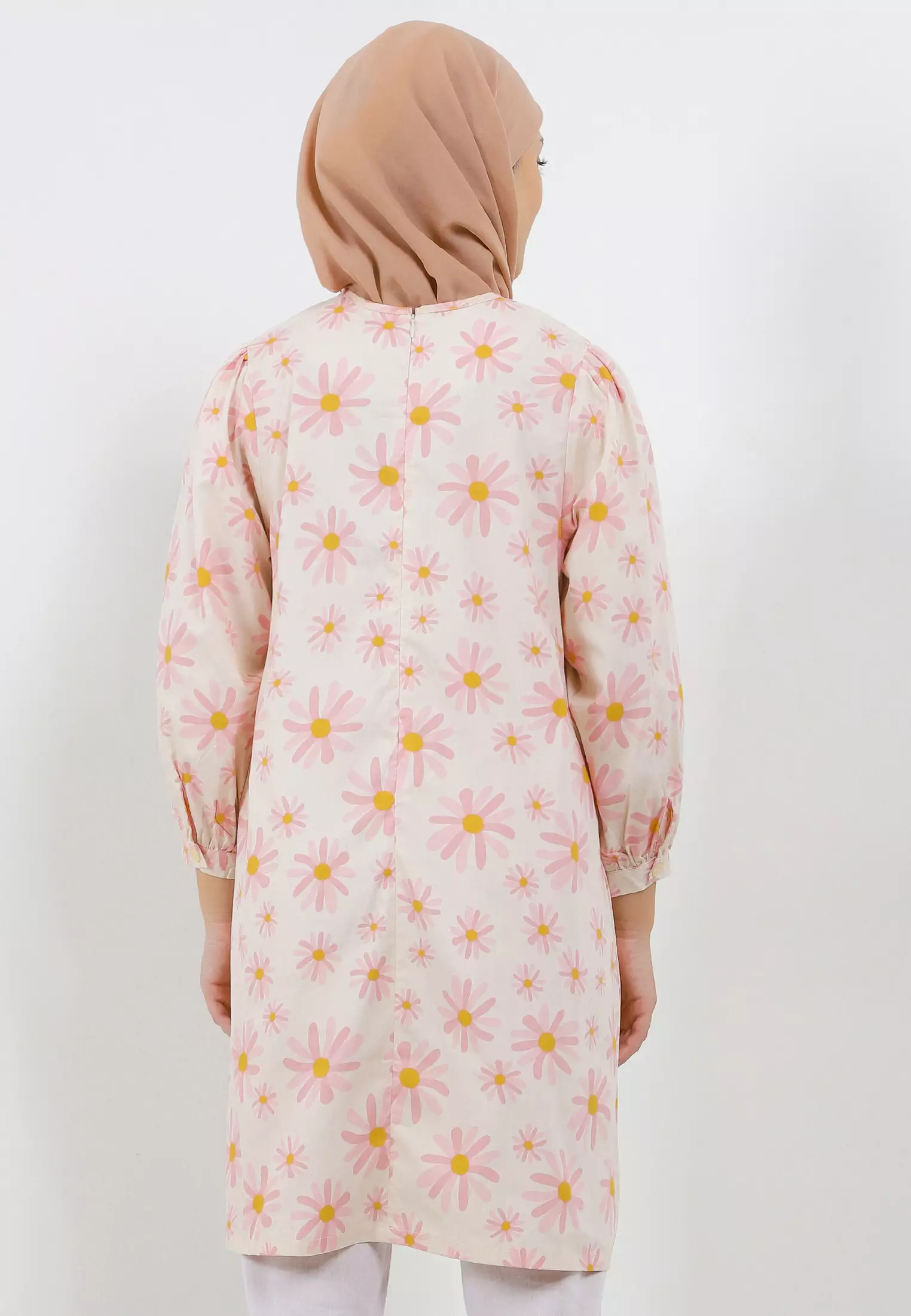 MFMW Nesya Tunik Pink Motif Bunga