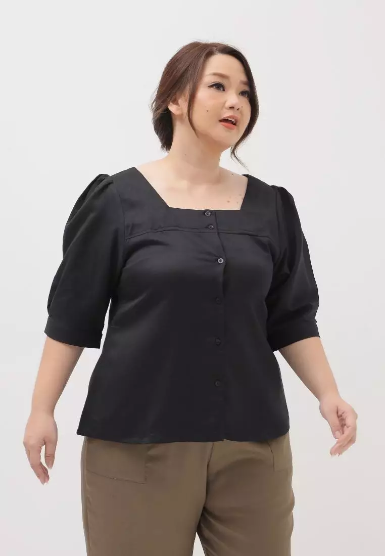 Plus Size Blouse Aubree Black