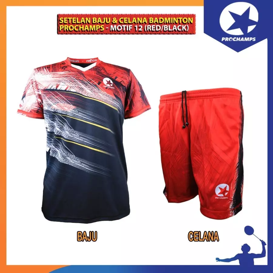 Jersey Celana Badminton Pants PROCHAMPS Motif No 12