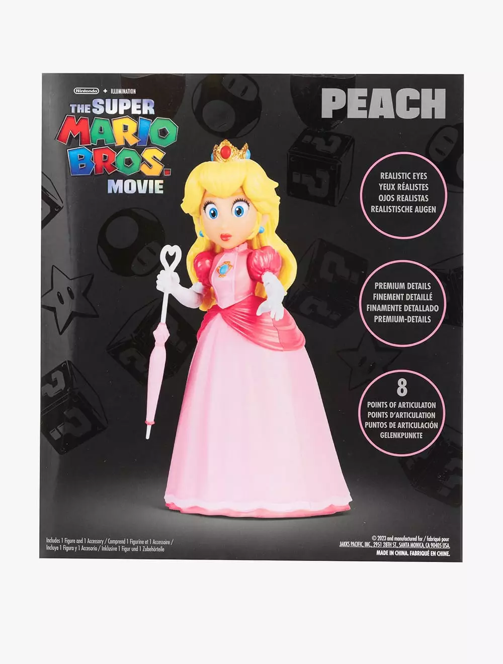 The Super Mario Bros Movie 5" Figure with Accessory – Peach - NTM41718I - multi