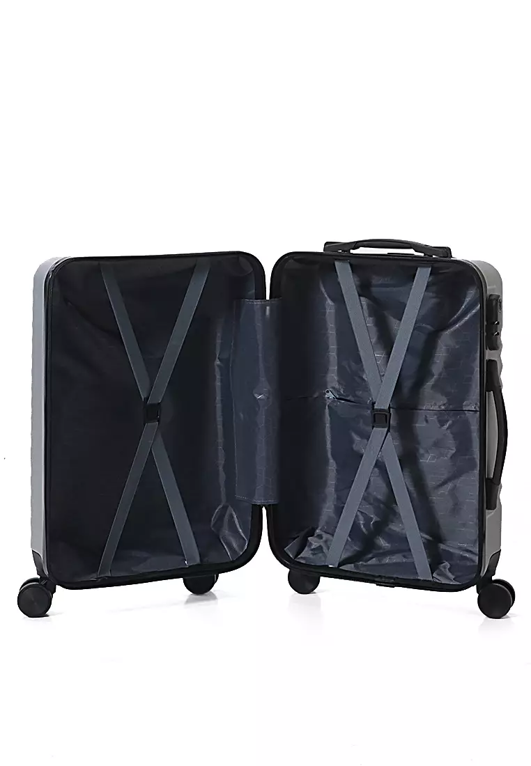Barayev Koper Unisex Size 20 Inch Large Compartment Suitcase Simple Design Material ABS+PVC Coated ORIGINAL - Silver
