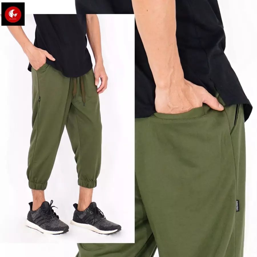 OKECHUKU Bahri Celana Jogger Sirwal Joger Celana 3/4 Skinny Slimfit Pangsi Joger