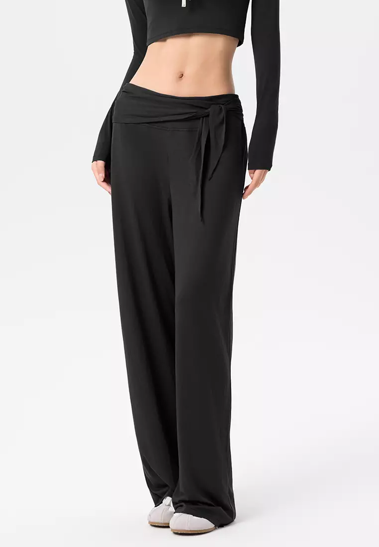 Low Waist Draped Wide Leg Pants DSG-DWL125601