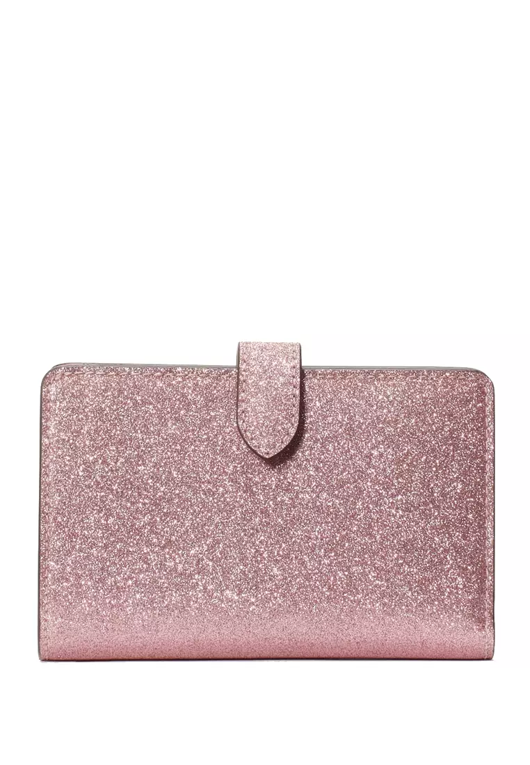 Buy Kate Spade Kate Spade Glimmer Glitter Medium Compact Bifold Wallet ...