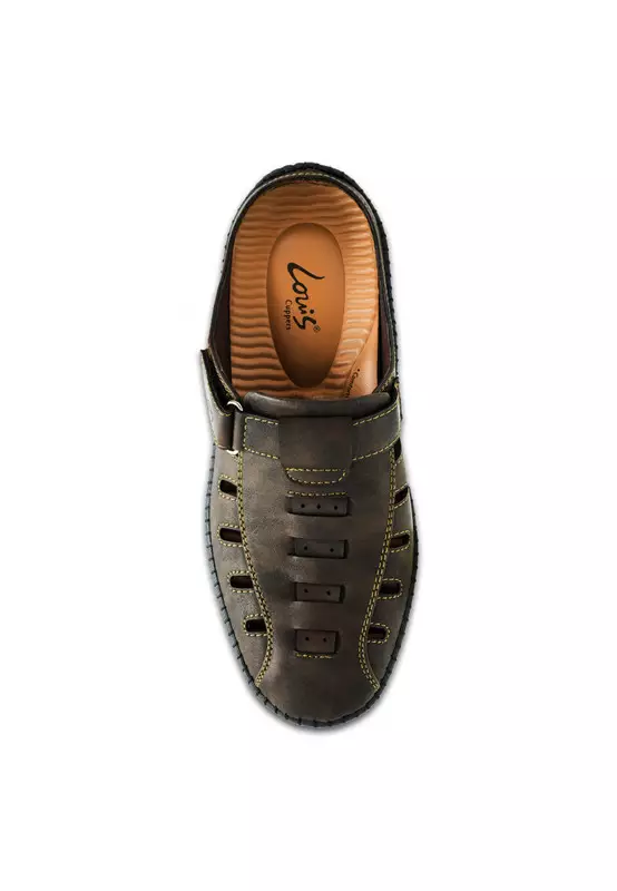 Faux Suede Velcro Fasten Casual Sandals