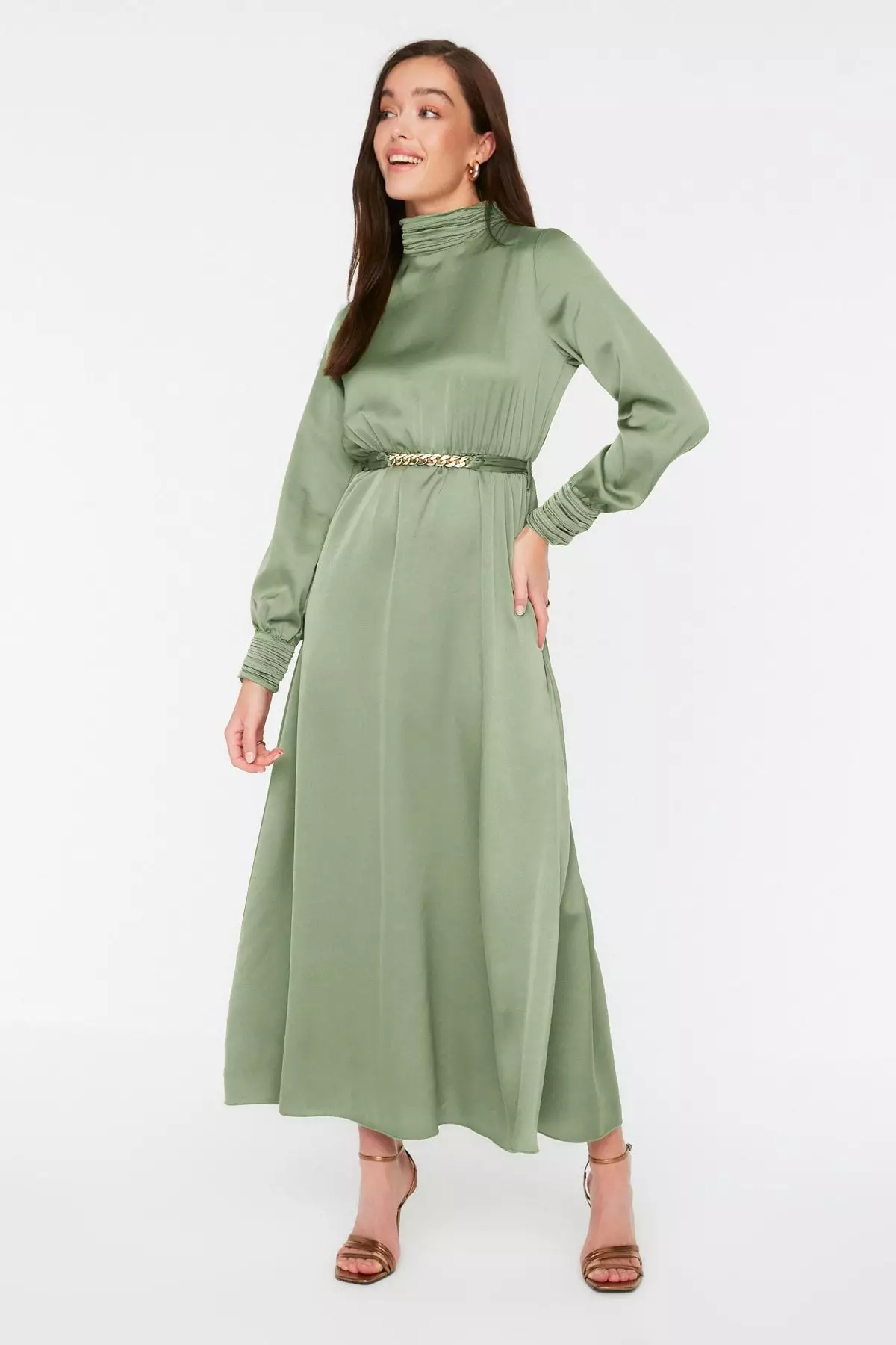MODEST Belted Maxi Dress