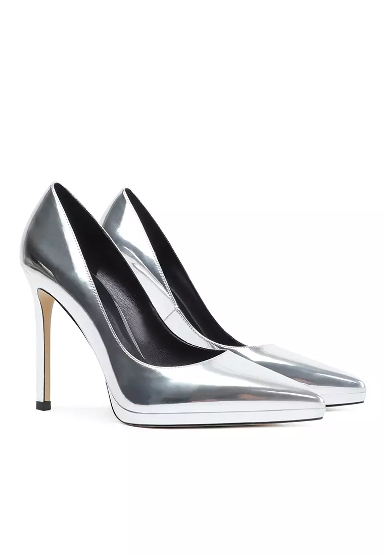 12CM Patent Leather Pointed High Heel Shoes HZL520