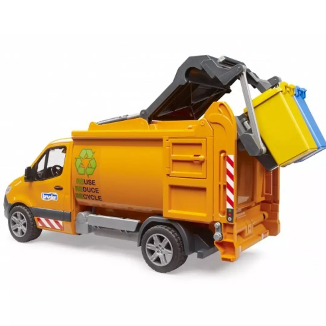 Bruder 2682 MB Sprinter Municipal Garbage Truck - Mainan Miniatur Truk Pengangkut Sampah