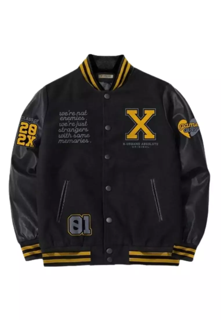 Jaket Varsity Black