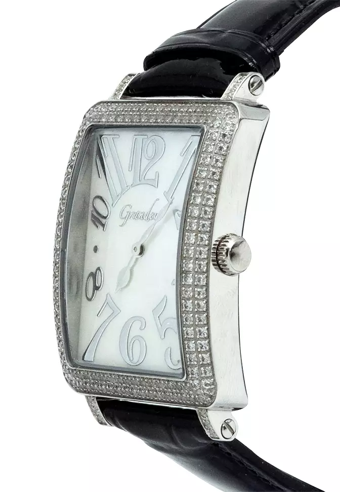 Gold on sale diamante watch