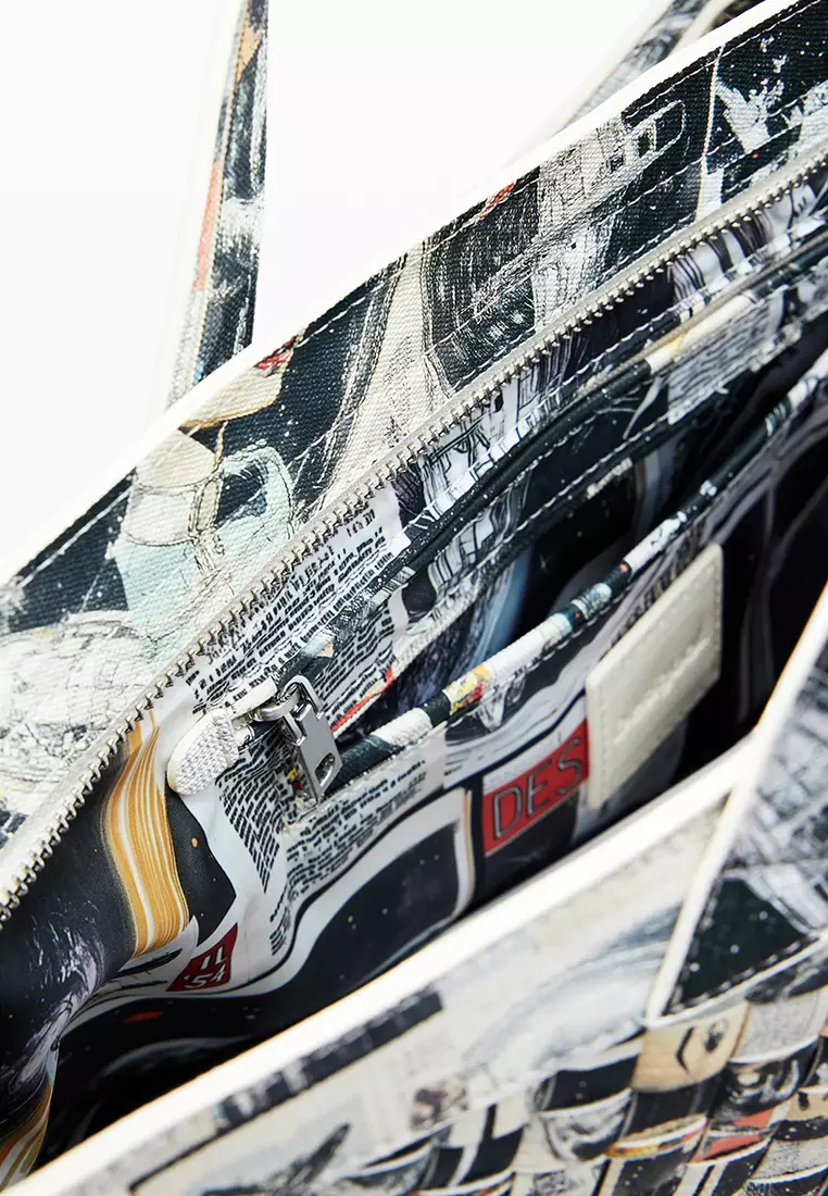 Medium braided shopper bag