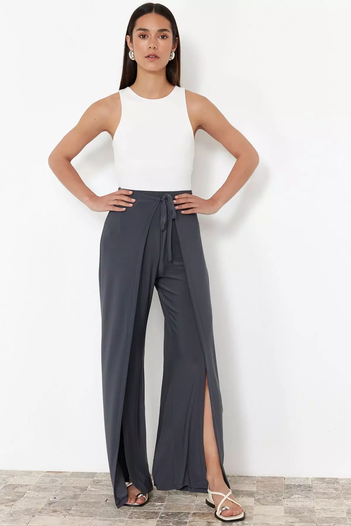 Slits Wide Legs Trousers