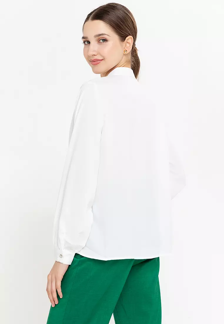 Cridal Embroidery Paneled Filipiniana Shirt