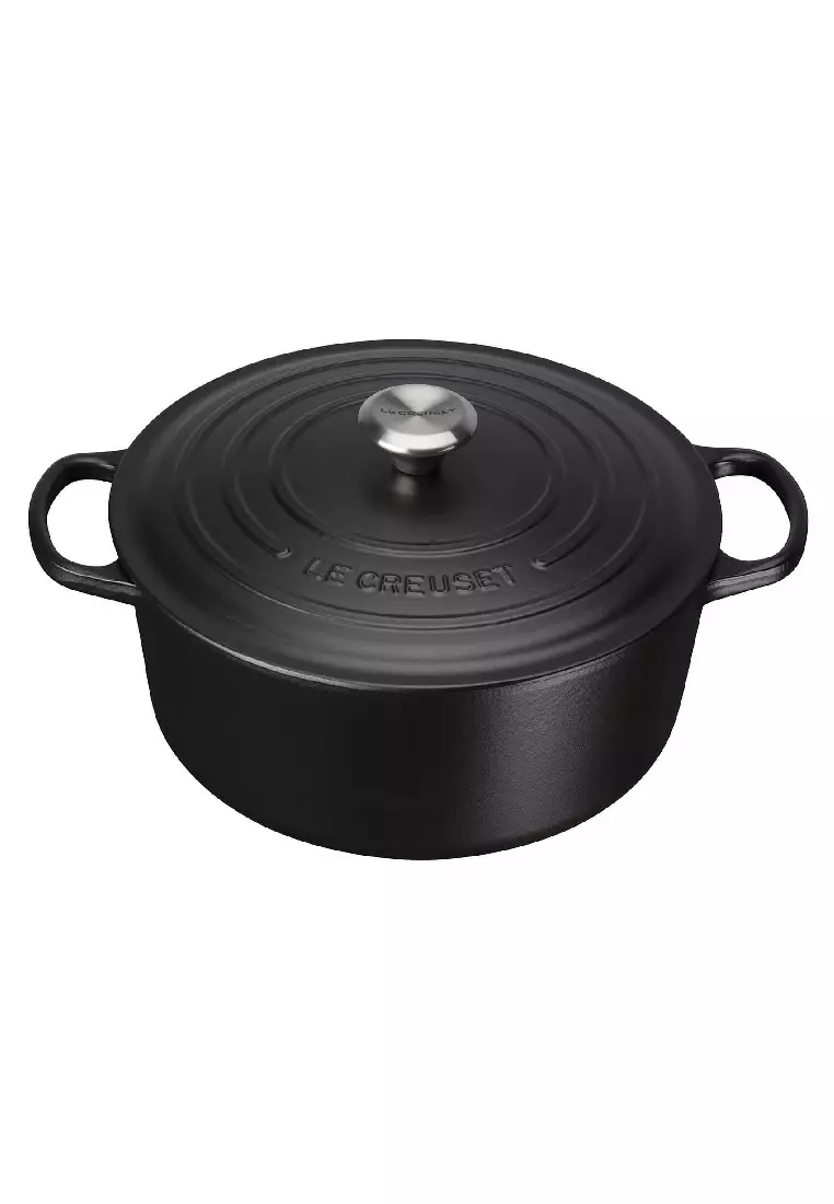Le Creuset Le Creuset Signature Satin Black Cast Iron 28cm Round