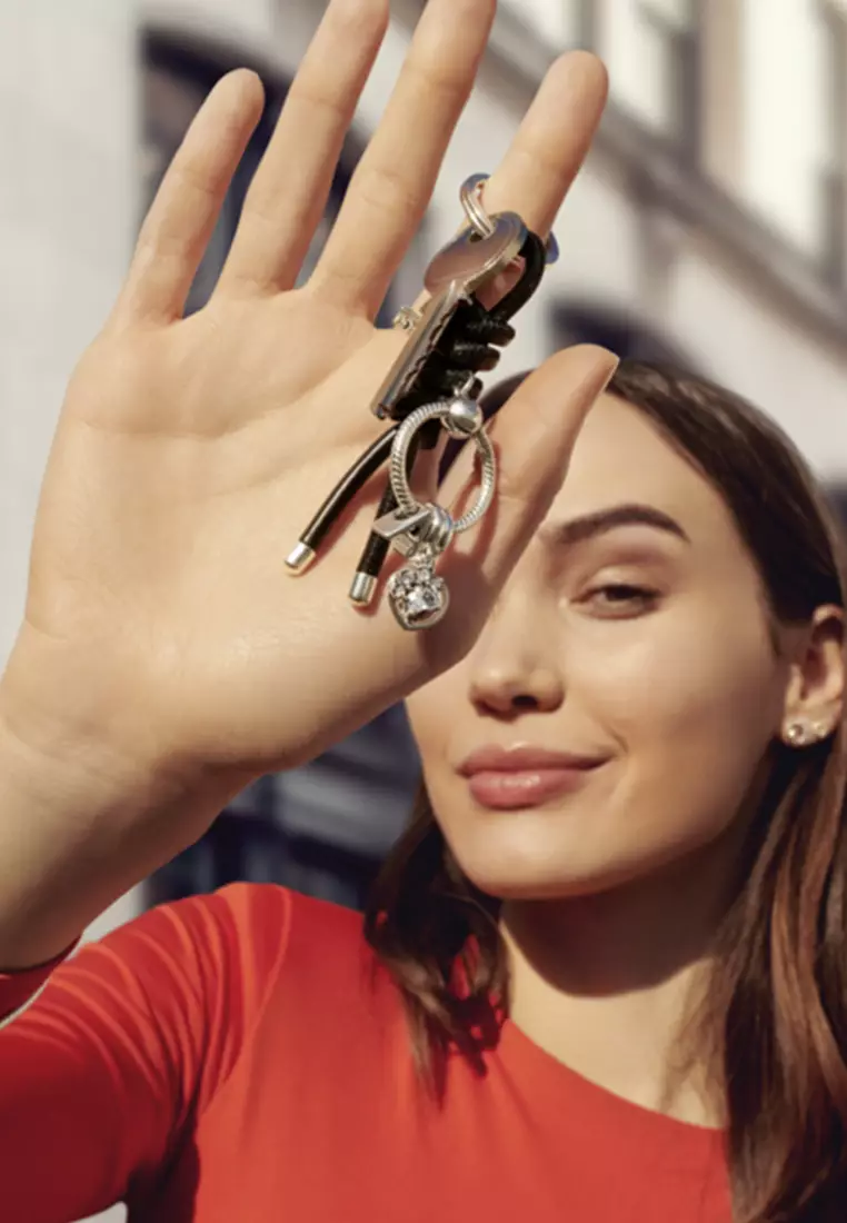 Pandora Moments Leather-free Fabric Charm Key Ring
