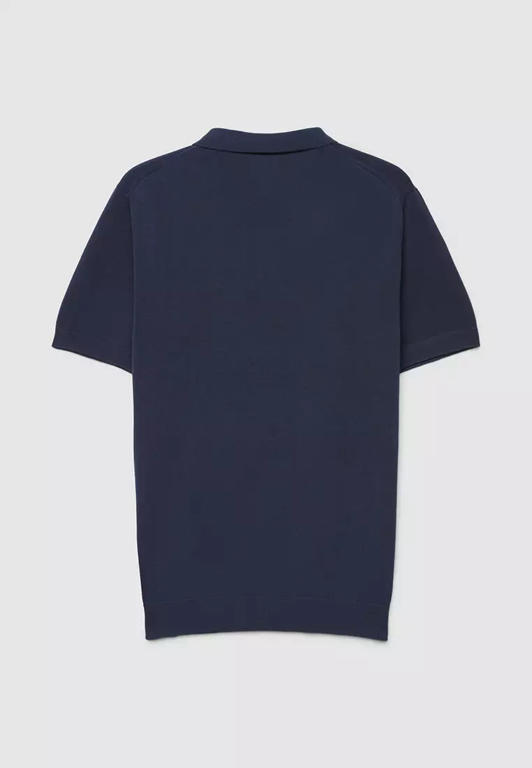 Men's Knitted Short Sleeved Polo Shirt