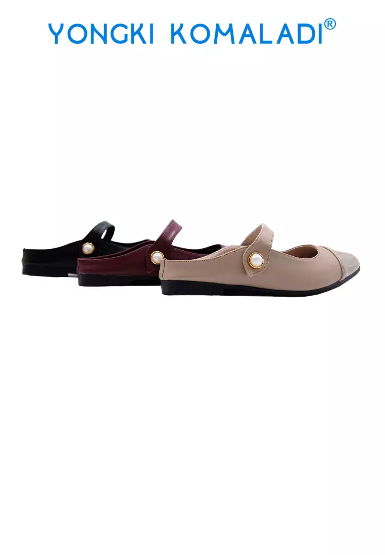 YONGKI KOMALADI JANET MULES SANDAL OL-LHF5601-BE HITAM