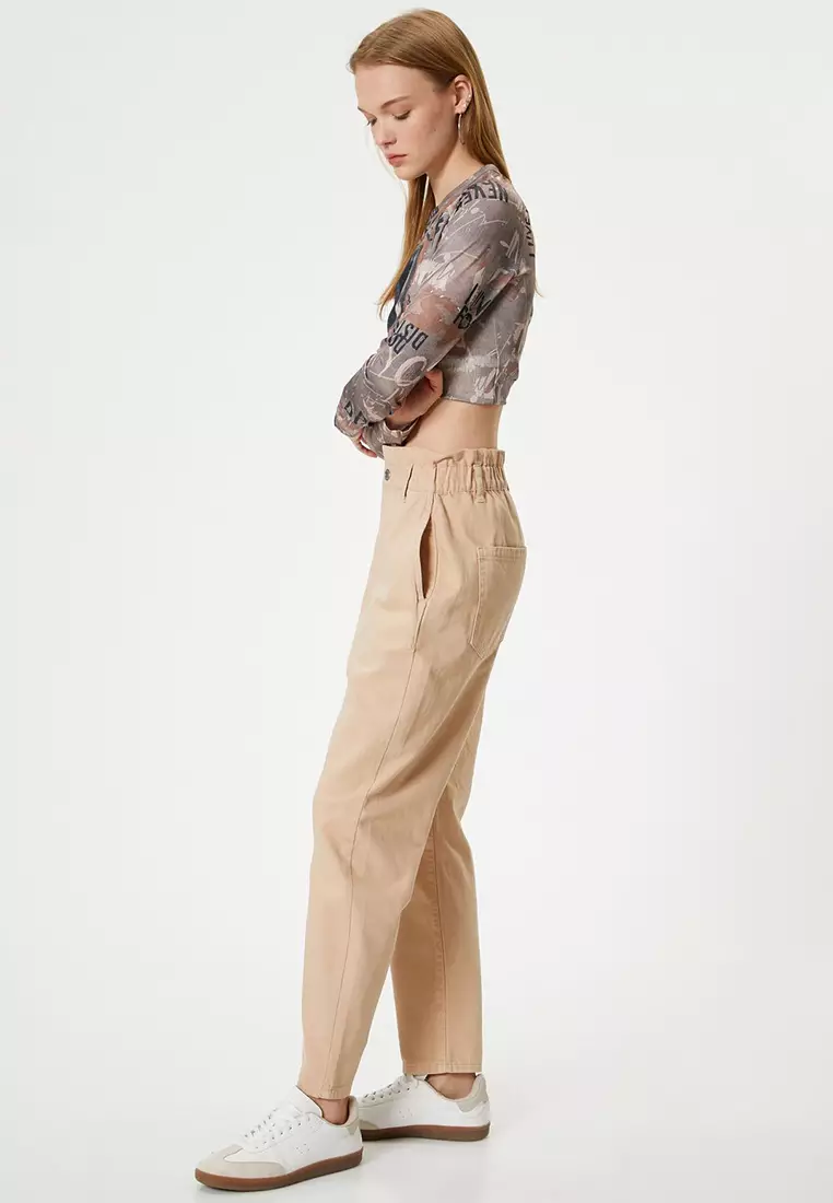 High Waist Baggy Denim Pants Cotton - Baggy Jeans