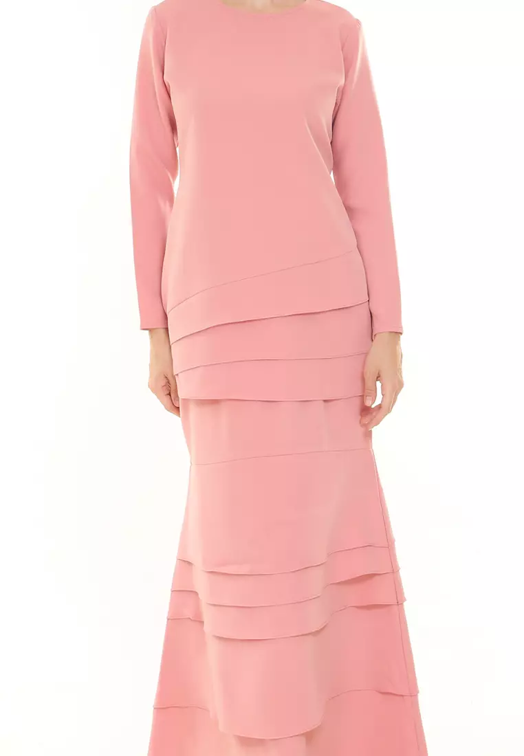Isabella Multi Layer Kurung Modern in Pink