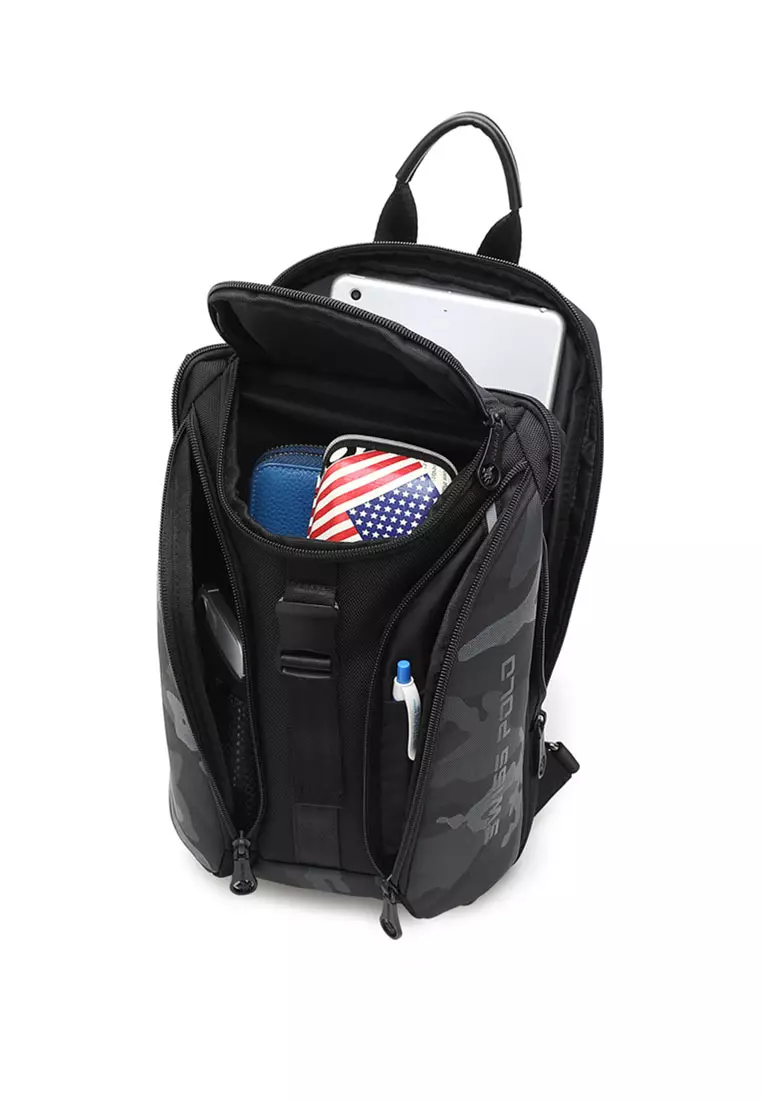 Men's Sling Bag / Chest Bag / Crossbody Bag - Black